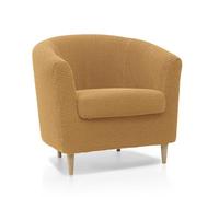 FAVERTI® Funda Super Elástica de Sillón Club con Funda de Asiento, Compatible con los sillones de IKEA TULLSTA y BAKLA | Modelo NOVELE | Amarillo | Tejido Jacquard de Calidad Tacto Algodón