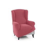 FAVERTI® Funda Super Elástica Sillón Orejero 1 Plaza 70 a 100 cm | Modelo NOVELE | Fucsia Claro | Protector de Calidad de Tejido Jacquard Tacto algodón | Protector Sillón orejero