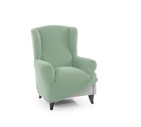 FAVERTI® Funda Super Elástica Sillón Orejero 1 Plaza 70 a 100 cm | Modelo NOVELE | Turquesa | Protector de Calidad de Tejido Jacquard Tacto algodón | Protector Sillón orejero