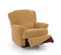 FAVERTI® Funda Super Elástica Sillón Relax de 70 a 90cm | Modelo NOVELE | Amarillo | Funda sillón reclinable pies Separados | Protector de Calidad de Tejido Jacquard Tacto algodón