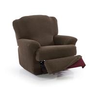 FAVERTI® Funda Super Elástica Sillón Relax de 70 a 90cm | Modelo NOVELE | Ante | Funda sillón reclinable pies Separados | Protector de Calidad de Tejido Jacquard Tacto algodón