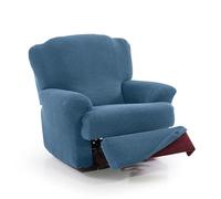 FAVERTI® Funda Super Elástica Sillón Relax de 70 a 90cm | Modelo NOVELE | Celeste | Funda sillón reclinable pies Separados | Protector de Calidad de Tejido Jacquard Tacto algodón
