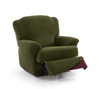 FAVERTI® Funda Super Elástica Sillón Relax de 70 a 90cm | Modelo NOVELE | Cesped | Funda sillón reclinable pies Separados | Protector de Calidad de Tejido Jacquard Tacto algodón