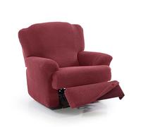 FAVERTI® Funda Super Elástica Sillón Relax de 70 a 90cm | Modelo NOVELE | Fucsia Oscuro | Funda sillón reclinable pies Separados | Protector de Calidad de Tejido Jacquard Tacto algodón