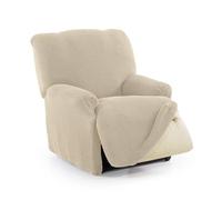 FAVERTI® Funda Super Elástica Sillón Relax Pies Juntos Reclinable de 70 a 90 cm | Modelo NOVELE | Beige | Protector sillón abatible de Calidad Tejido Jacquard Tacto algodón