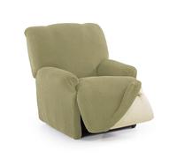 FAVERTI® Funda Super Elástica Sillón Relax Pies Juntos Reclinable de 70 a 90 cm | Modelo NOVELE | Pistacho | Protector sillón abatible de Calidad Tejido Jacquard Tacto algodón