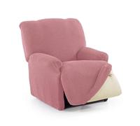 FAVERTI® Funda Super Elástica Sillón Relax Pies Juntos Reclinable de 70 a 90 cm | Modelo NOVELE | Rosa Pastel | Protector sillón abatible de Calidad Tejido Jacquard Tacto algodón