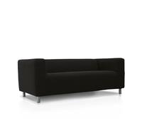 FAVERTI® Funda Super Elástica Sofá Compatible con el Sofá KLIPPAN 2 plazas de IKEA | Modelo NOVELE | Negro | Protector de Calidad de Tejido Jacquard Tacto algodón