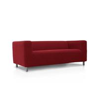FAVERTI® Funda Super Elástica Sofá Compatible con el Sofá KLIPPAN 2 plazas de IKEA | Modelo NOVELE | Rojo | Protector de Calidad de Tejido Jacquard Tacto algodón