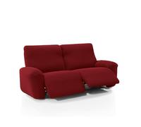 FAVERTI® Funda Super Elástica Sofá Relax Pies Juntos Reclinable Dos Plazas Dos Pies de 160 a 210cm | Modelo NOVELE | Rojo | Protector sofá abatible de Calidad Tejido Jacquard Tacto algodón