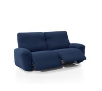 FAVERTI® Funda Super Elástica Sofá Relax Pies Juntos Reclinable Tres Plazas Dos Pies de 200 a 270cm | Modelo NOVELE | Marino | Protector sofá abatible de Calidad Tejido Jacquard Tacto algodón