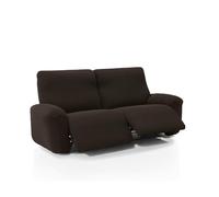 FAVERTI® Funda Super Elástica Sofá Relax Pies Juntos Reclinable Tres Plazas Dos Pies de 200 a 270cm | Modelo NOVELE | Marrón | Protector sofá abatible de Calidad Tejido Jacquard Tacto algodón