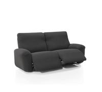 FAVERTI® Funda Super Elástica Sofá Relax Pies Juntos Reclinable Tres Plazas Dos Pies de 200 a 270cm | Modelo NOVELE | Gris Oscuro | Protector sofá abatible de Calidad Tejido Jacquard Tacto algodón