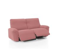 FAVERTI® Funda Super Elástica Sofá Relax Pies Juntos Reclinable Tres Plazas Dos Pies de 200 a 270cm | Modelo NOVELE | Rosa Pastel | Protector sofá abatible de Calidad Tejido Jacquard Tacto algodón