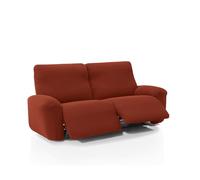 FAVERTI® Funda Super Elástica Sofá Relax Pies Juntos Reclinable Tres Plazas Dos Pies de 200 a 270cm | Modelo NOVELE | Caldera | Protector sofá abatible de Calidad Tejido Jacquard Tacto algodón