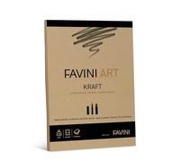 FAVINI Art Bloc adhesivo kraft gramaje 120 g/m2 hojas 50 formato 21 x 29,7 cm A4