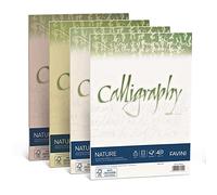 Favini Nature Calligraphy - Papel (A4 (210x297 mm), Universal, Beige, 100 g/m², 50 hojas)