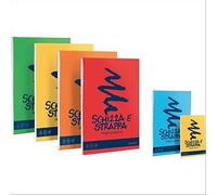 Favini Schizza e strappa cuaderno de escritura 150 Hojas Blanco A5, colores surtidos