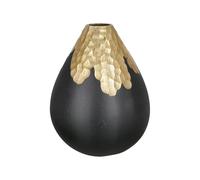 FAVO Jarrón - Oro, Negro - Aluminio - H. 26 cm - jarrón Decorativo