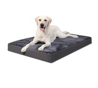 Favodormir Cama para Perros Grande Ortopédica, Colchón para Perros Colchoneta Perro Lavable, Base Antideslizante, Gris Oscuro 91x69x7cm