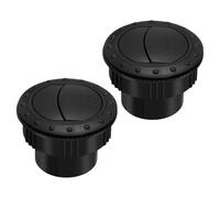 FAVOMOTO 60 mm Calefacción interior del coche A/ventilación cubierta salida, salpicadero, aire acondicionado, aire negro, salida redonda y Louvered Dash para remolques de autocaravanas