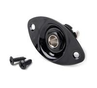 FAVOMOTO Jack de conexión ovalada para guitarra, metal 1/4 pulgadas, clavija entrada salida, con 2 tornillos de fijación para bajo eléctrico