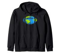 Favores del Día de la Tierra de Fútbol Americano Sudadera con Capucha
