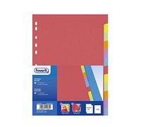 Favorit 100204882 - Separadores de perforación universal para carpetas de anillas con 12 marcas neutras de colores personalizables, formato interior A4, de cartón de 225 g/m²