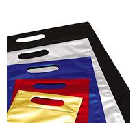 Favorit 20 sobres metálicos dorados con asa y cierre adhesivo, tamaño 25 x 32 cm