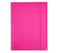 Favorit 400102284 carpeta 3 lembi con elastico, 24 x 33 cm, fucsia fluo