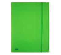 Favorit 400102285 carpeta 3 lembi con elastico, 24 x 33 cm, verde fluo