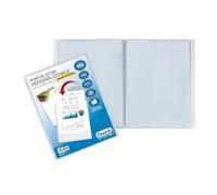 FAVORIT Carpeta con sobres fijos y bolsillo frontal personalizable - 100 hojas transparentes - 22x30 cm A4
