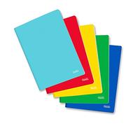 Favorit cf.5 Cuadernos A4, tapa monocolor, a rayas 1R, papel 80 g/m², rojo, amarillo, azul, verde, turquesa