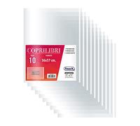 Favorit Fundas para libros de tamaño maxi 36 x 57 cm, transparentes, acabado liso, paquete de 10 unidades