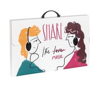 Favorit Maletín de polipropileno alveolar con impresión de alta resolución MUSIC, dimensiones 56,5 x 36,5 cm, lomo 5,5 cm, 2 cierres