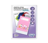 Favorit Portalito Premium - 20 sobres lisos, 22 x 30 cm, transparente