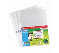 Favorit Sobres perforados, brillantes, alto espesor, 22 x 30 cm, 25 unidades + 1 regalo, transparentes