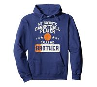 Favorite Basketball Player Brother Family Baller Boys Men Sudadera con Capucha, Unisex para Adultos, Azul Marino, S