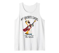 Favorite Chord Is Gsus Guitarist Jesus Playing Guitar Camiseta sin Mangas