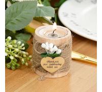 Favoritos de boda personalizados con velas, regalos de boda para invitados en paquete, portavelas de madera para tealight, boda rústica (50 piezas)