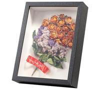 FAVORTALK Deep Box Frames - Cajas de sombra 3D de 23 x 23 cm para colgar en la pared o escritorio, caja de exhibición para medallas, flores, boletos, manualidades (negro, 433, profundidad 5 cm)