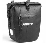 Favoto Alforjas De Bicicleta para Portaequipajes Impermeables, 28 L × 2 | Alforjas Traseras De Tela 500D. Bolsa Plegable Para Portaequipajes Con Asa Y Reflectores Para E-Bike, MTB, Ciclistas Urbanos
