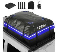 Favoto Baúl de Techo Plegable 566L, Bolsa de Techo Impermeable con Alfombrilla Antideslizante, Gancho para Puerta, Correas de Refuerzo para Coches, todoterrenos con/sin portaequipajes de Viaje, Color