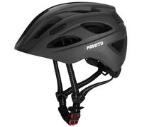 Favoto Casco Bicicleta Niño 4-6 Años S - Casco Infantil Ajustable Ultraligero 260 g con 8 Ventilaciones y Forro Lavable para Bicicleta, Patinete y Balance Bike (48-54 cm, Negro)