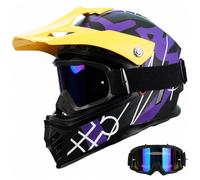 Favoto Casco Fullface MTB para Niños - Resistente Ajustable ECE22.06 Offroad y Dirt Bike Cross MX Rojo-Negro S (49-50 cm)
