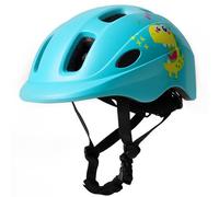 Favoto Casco Infantil Niños Bicicleta - CE Certificado, Ligero y Ajustable, para Niños 3-5 Años Talla S (48-52 cm), Diseño Monstruo Azul para Patinete, Ciclismo y Deportes al Aire Libre