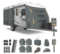 Favoto Funda Caravana Impermeable Transpirable - Lona para Caravana Cubierta Protectora 420D Oxford Cortaviento Transpirable Antipolvo Protección UV Verano Invierno 610x220x250cm