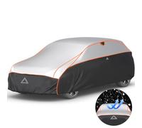 Favoto Funda Coche Antigranizo Impermeable - XPE Material Interior Antipolvo Antirrayaduras Antisolar Antinieve Transpirable Apto para Coches con Bandas Reflectantes de 400-435 cm