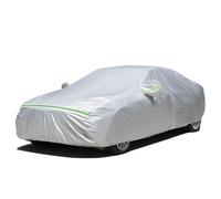 Favoto Funda de Coche Exterior Impermeable Transpirable Compatibles con Audi A6/A8 BMW 5 Series E-Class Volvo S90 Anti-UV Transpirable Resistente al Polvo Lluvia Rasguño Nieve al Aire Libre Plateado
