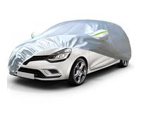 Favoto Funda de Coche Exterior Impermeable - Transpirable Compatibles con Renault Clio(1990-2024) Anti-UV Transpirable Resistente al Polvo Lluvia Rasguño Nieve al Aire Libre Plateado